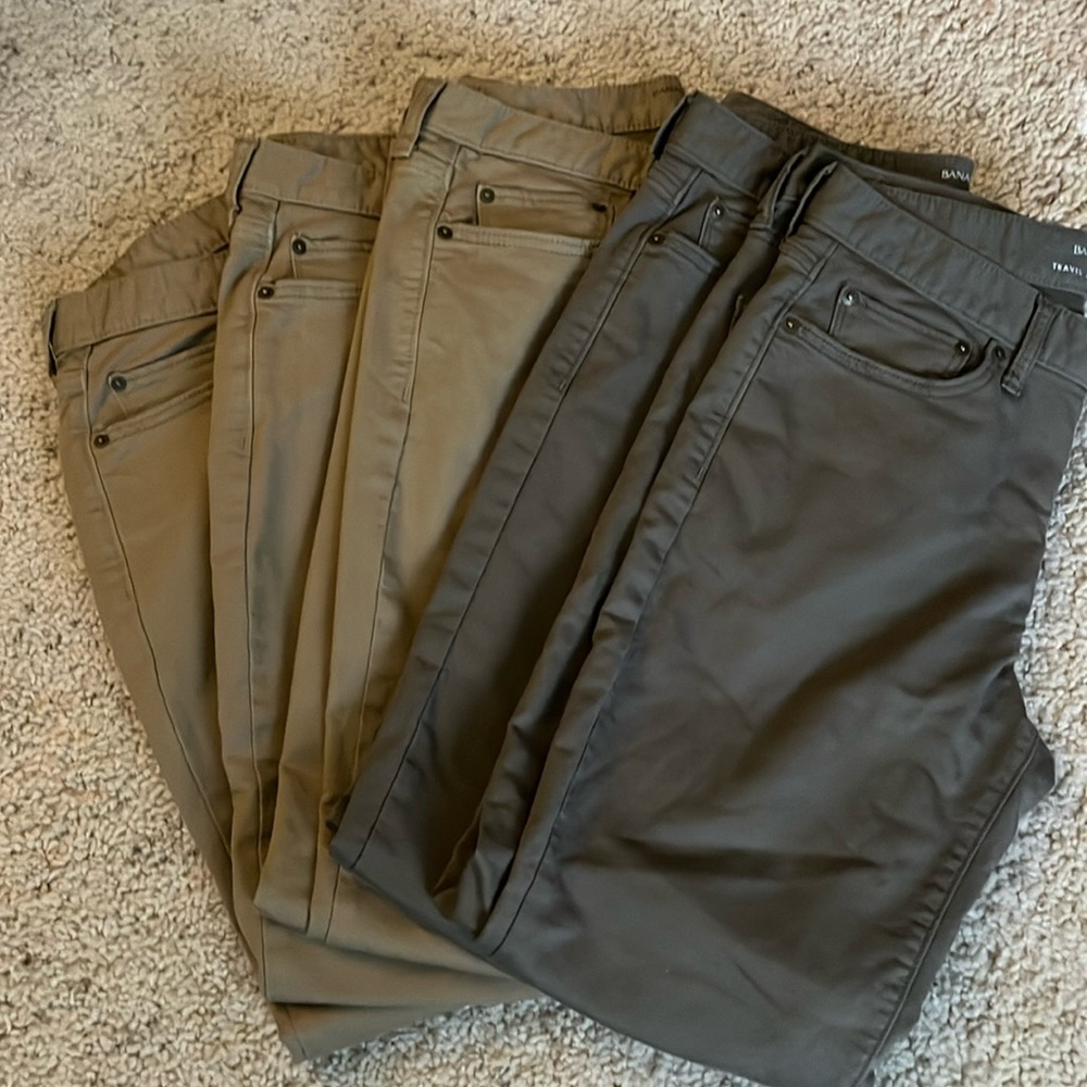 Lot of 5: Banana Republic Men’s Travel Jeans/Pants 32x34